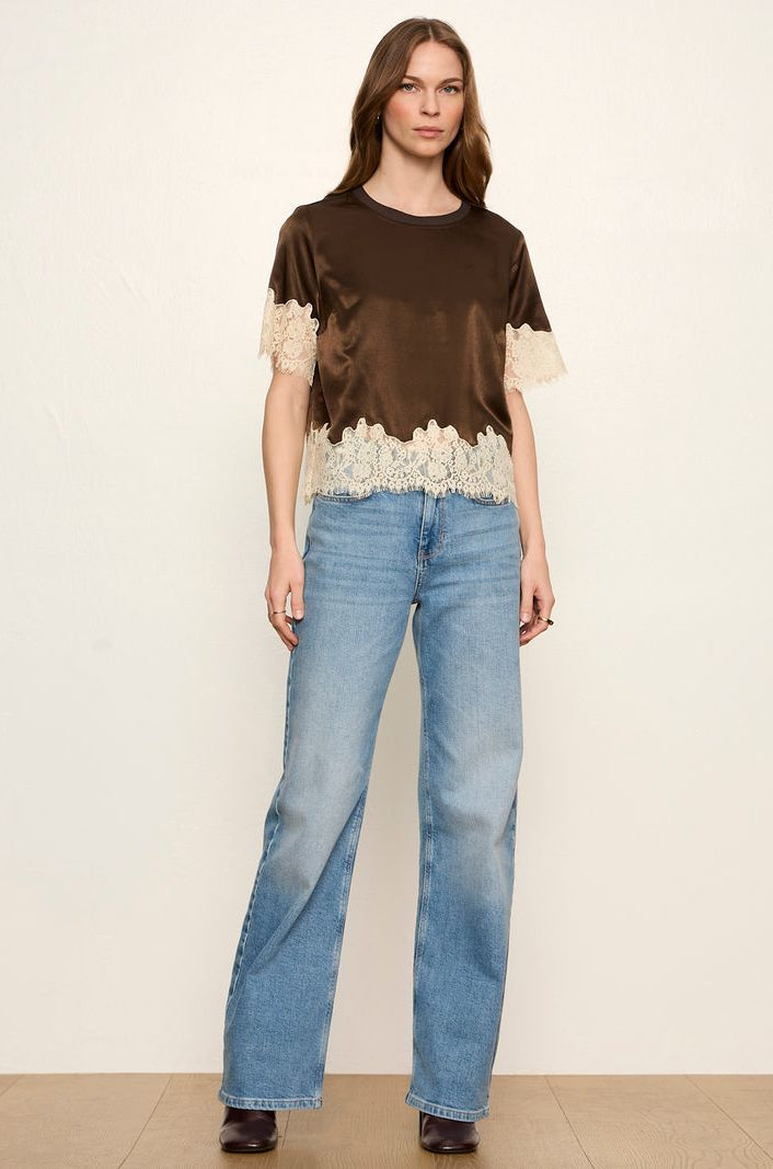 ONE OF A KIND SATIN LACE TOP