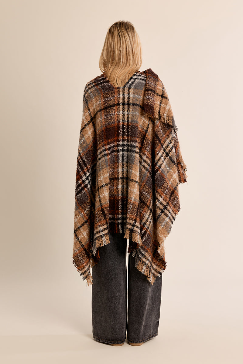 LADIES WOVEN PONCHO