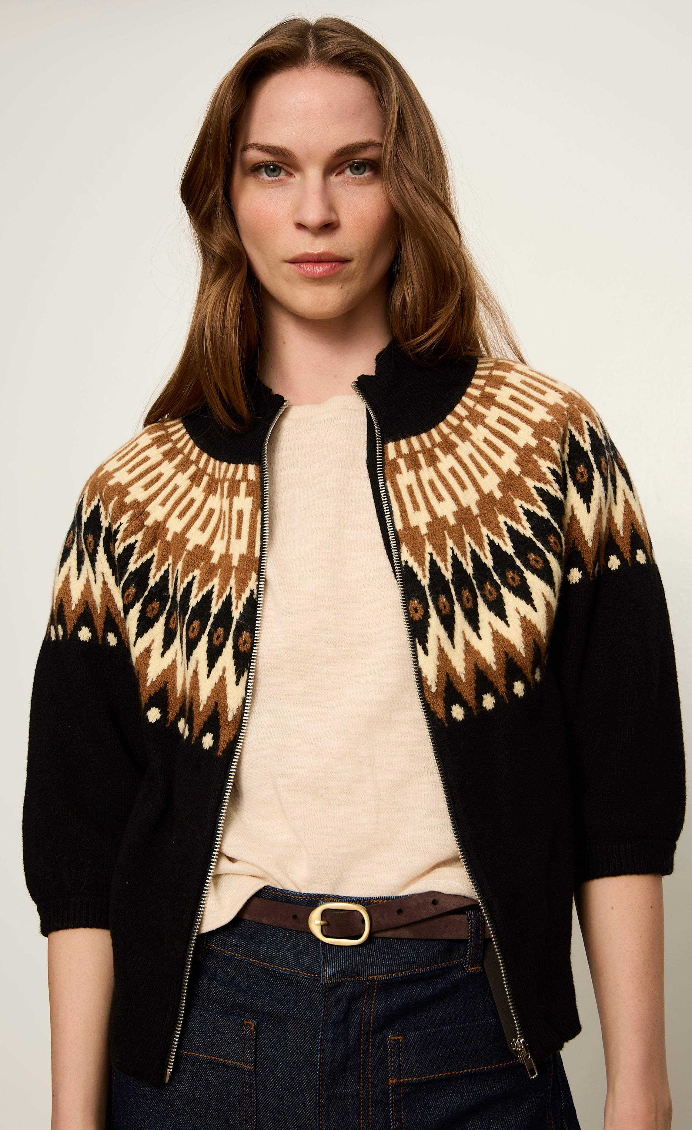 FAIRISLE ZIP UP