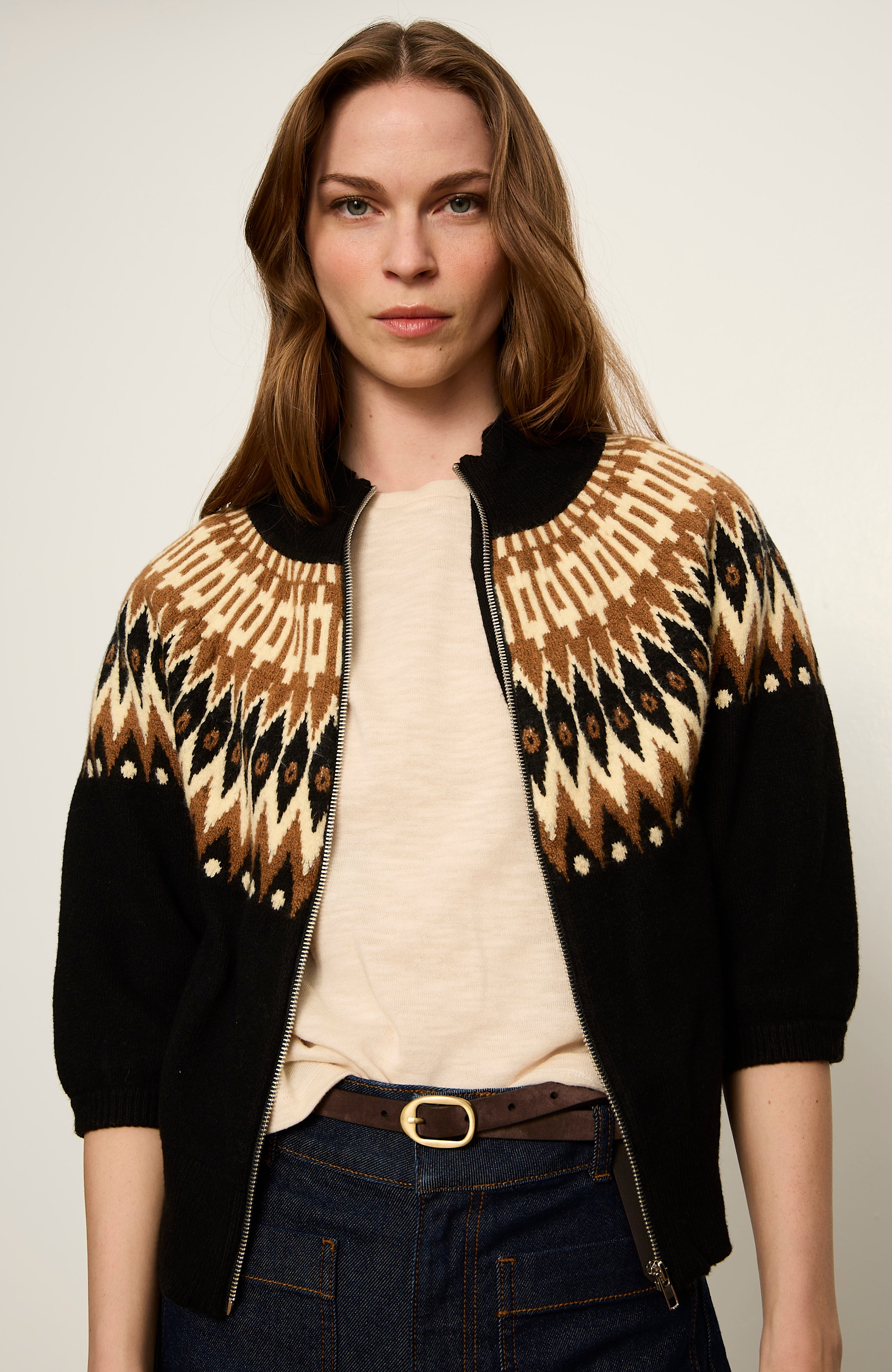 FAIRISLE ZIP UP