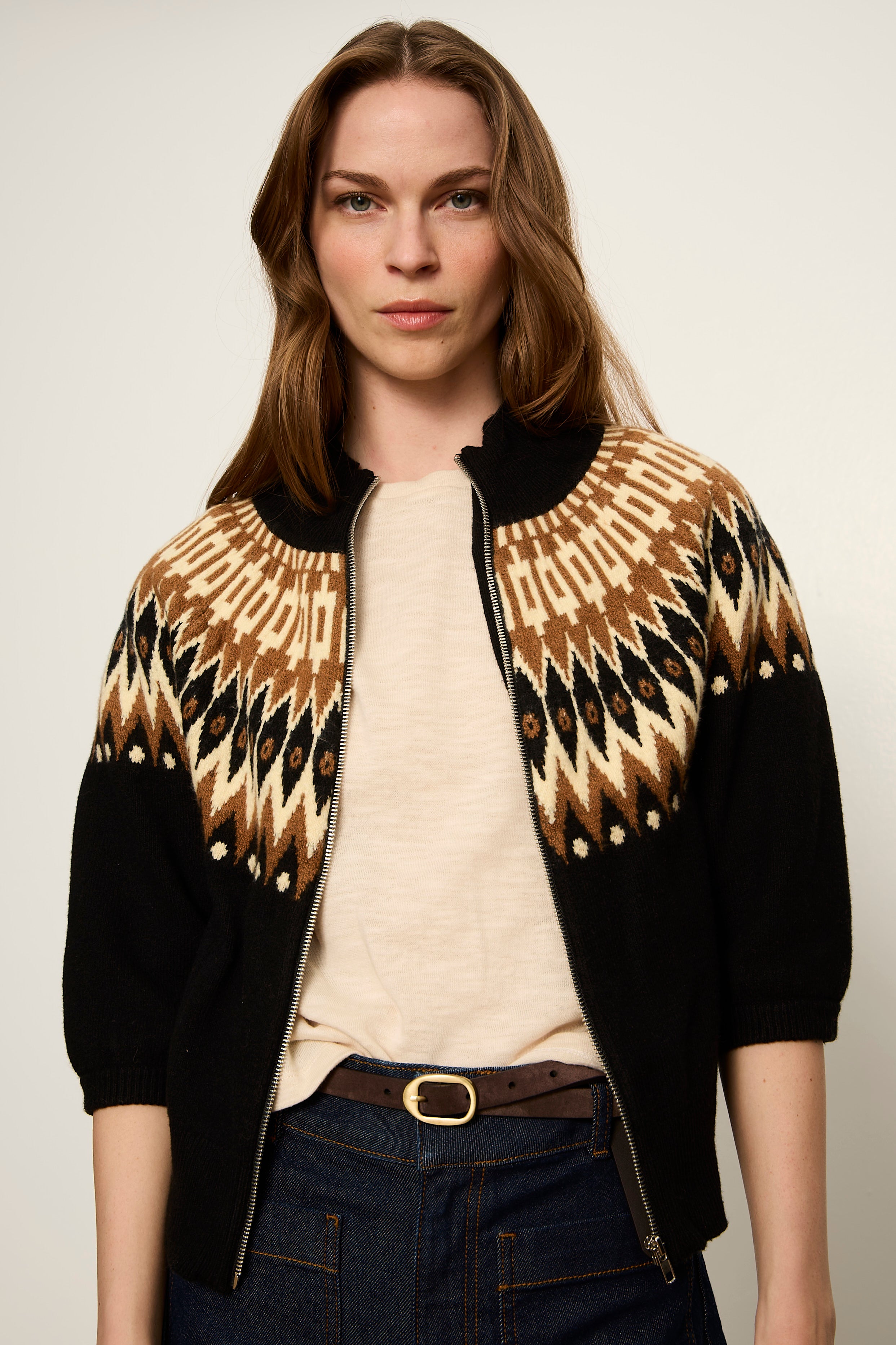 FAIRISLE ZIP UP