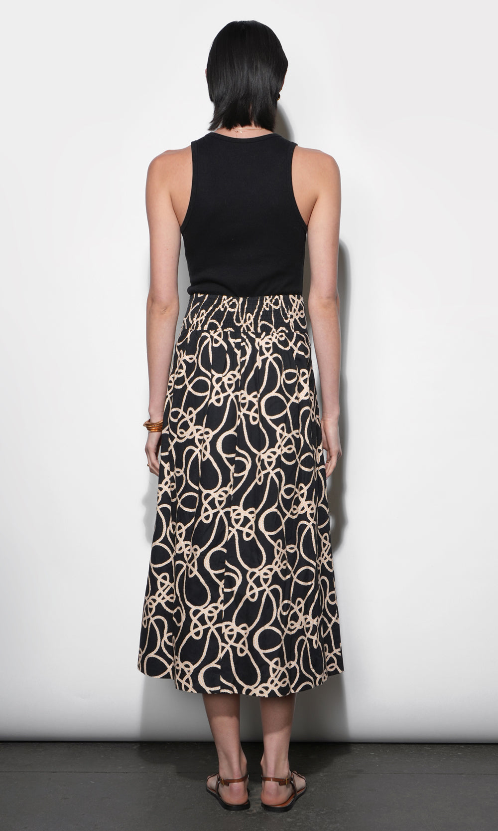 Sailor Pleat Detail Mdi Skirt
