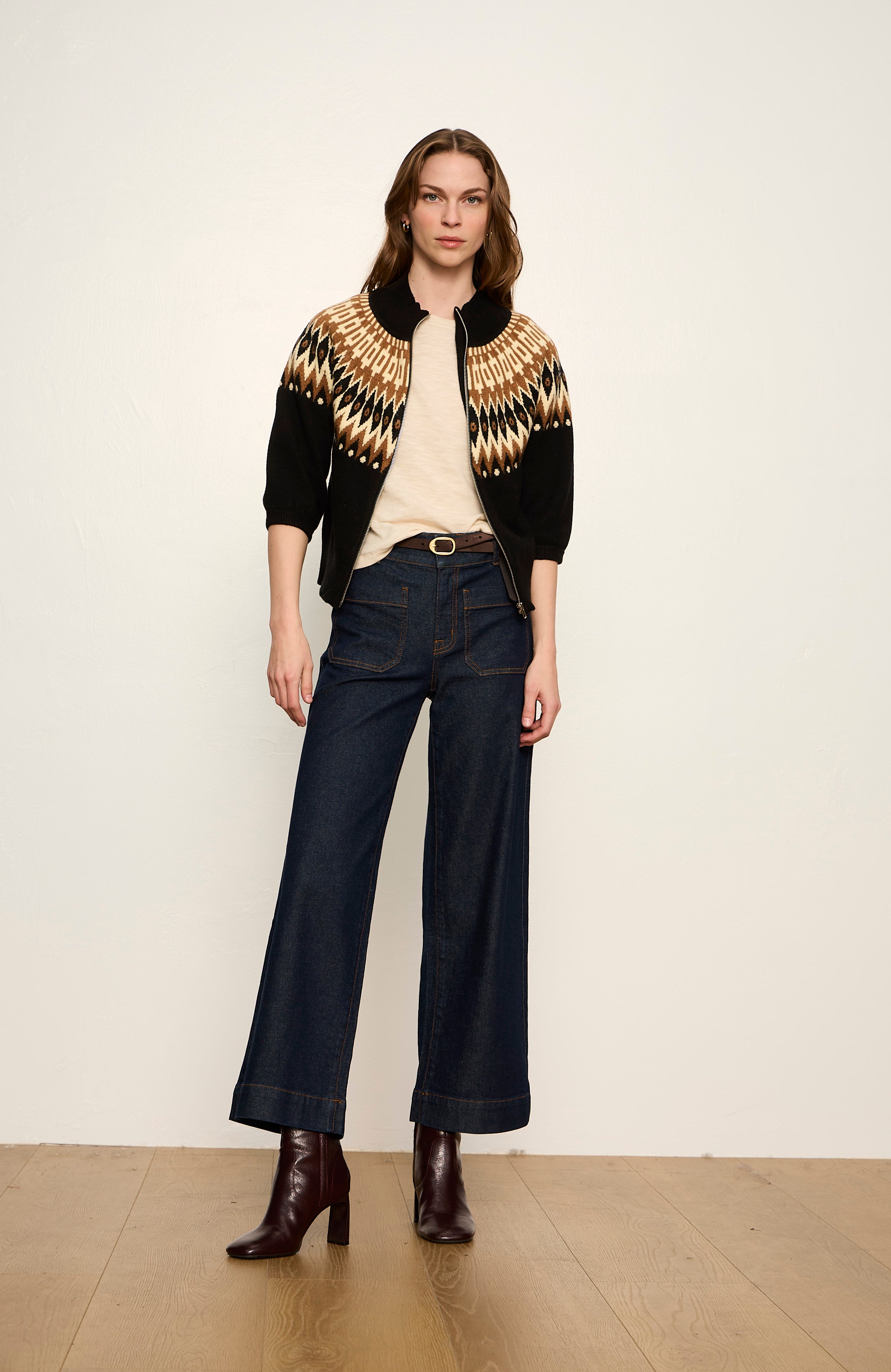 FAIRISLE ZIP UP