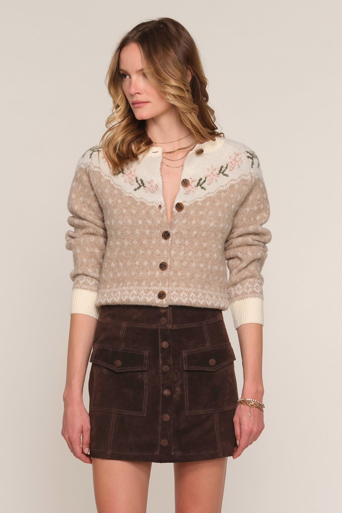 jina suede skirt