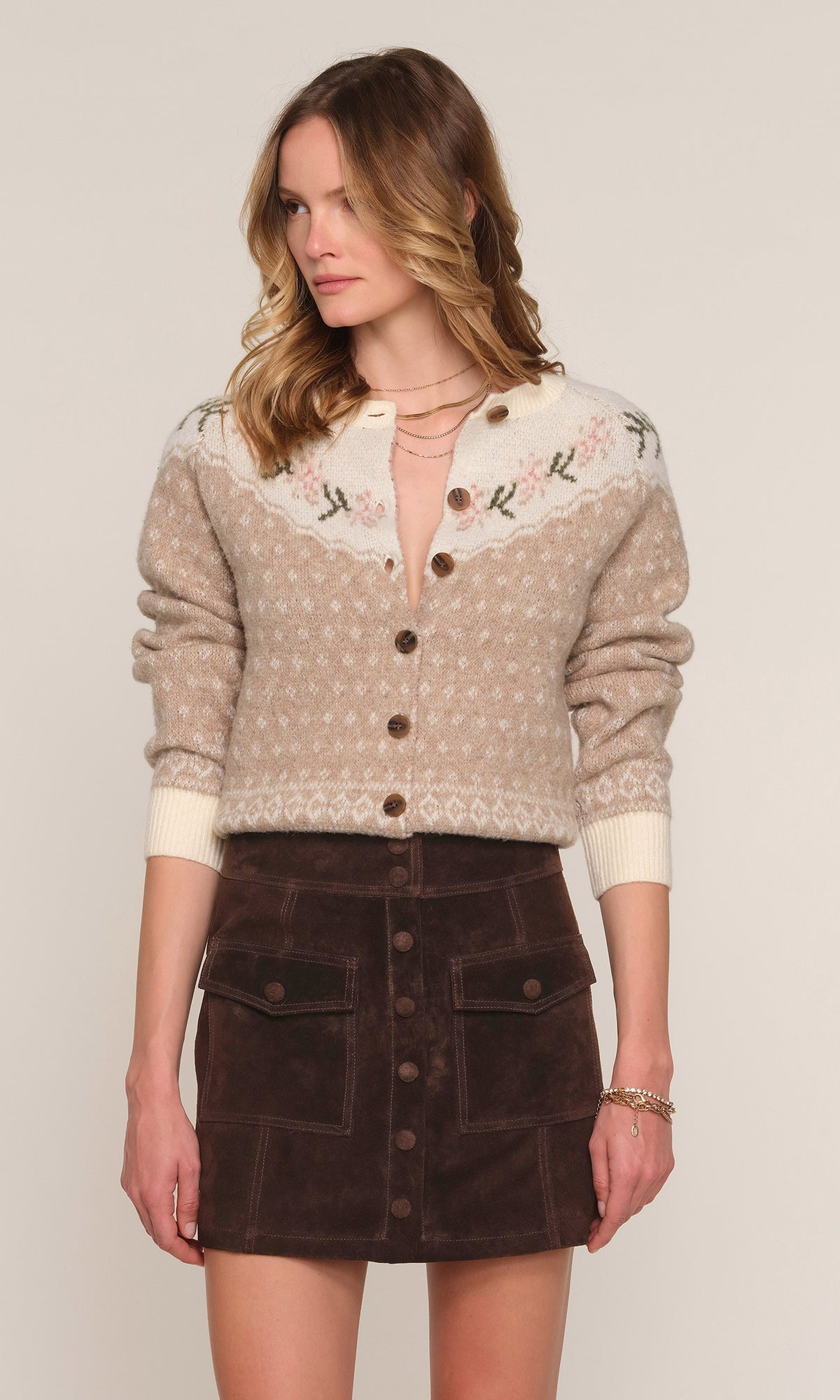 jina suede skirt