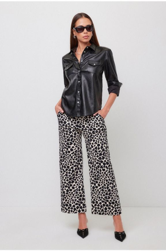 Anna Faux Leather Shirt