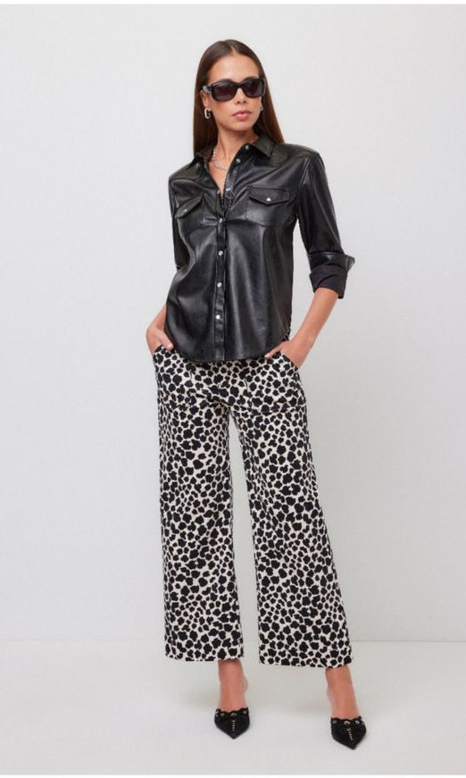 Anna Faux Leather Shirt