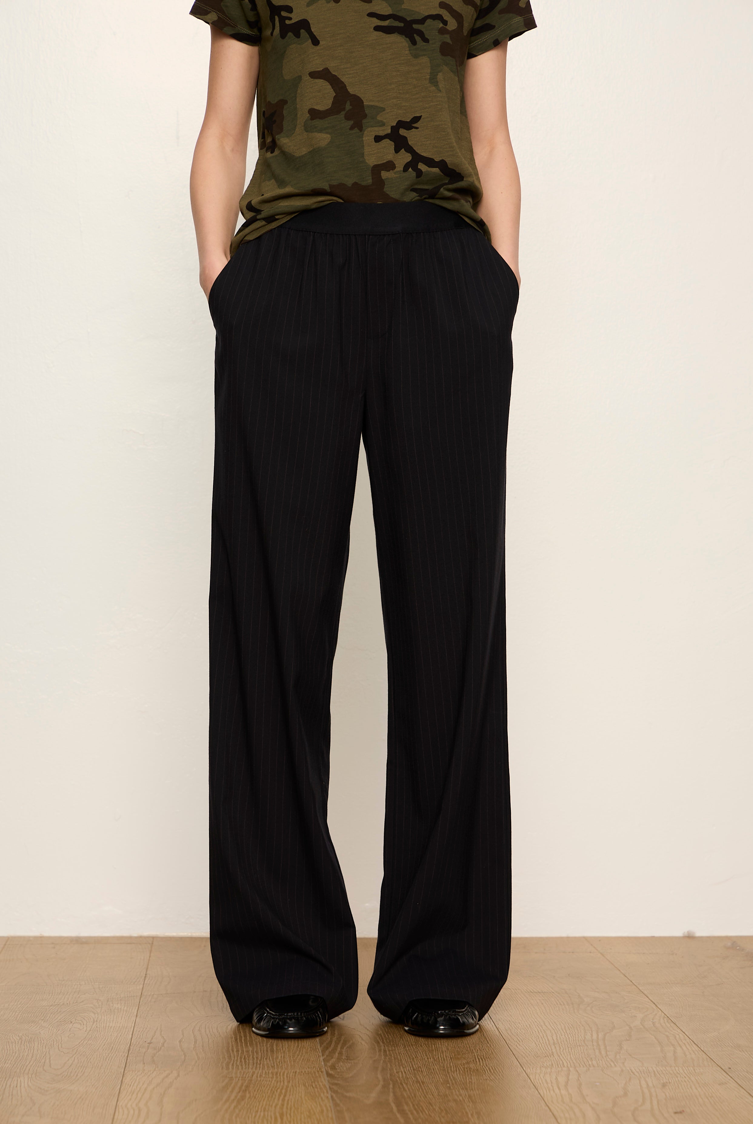 NAVY PINSTRIPE