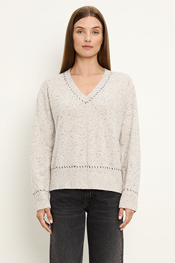 LONNIE V-NECK RELAXED CASHMERE PULLOVER