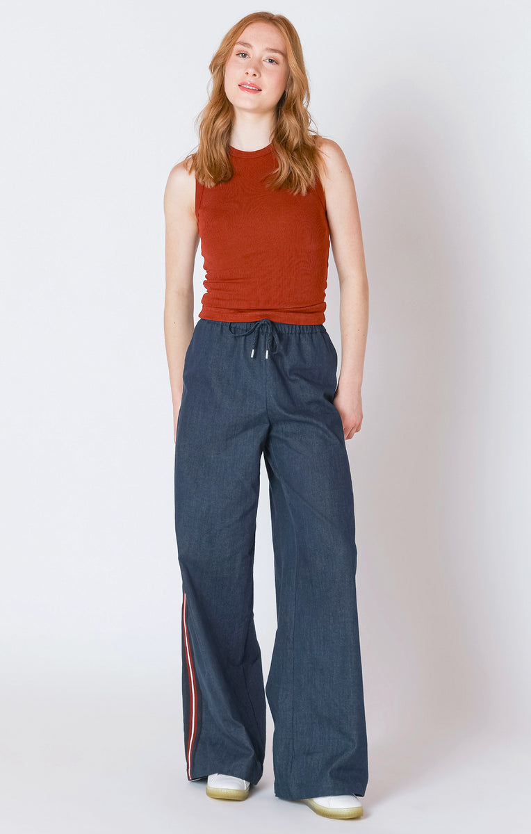 SIDE STRIPE WIDE LEG JEAN – ENAZ