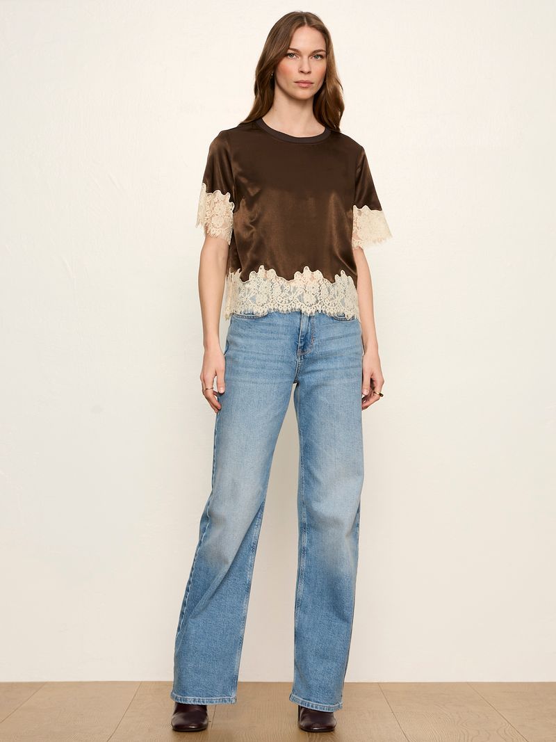 ONE OF A KIND SATIN LACE TOP
