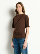 ANDREA ASYMMETRICAL PLEAT TOP