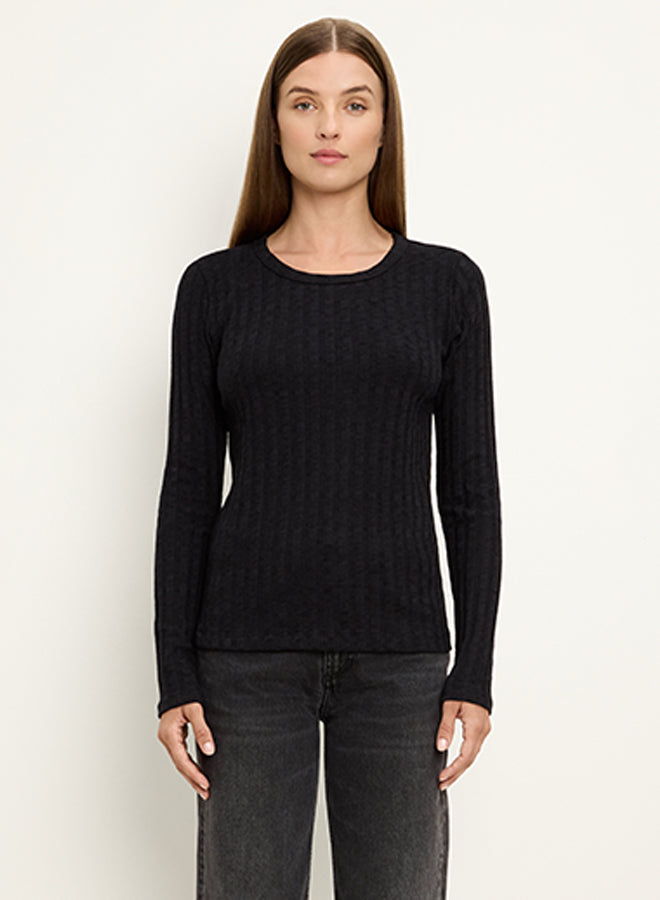 MIREYA LONG SLEEVE CREW TEE
