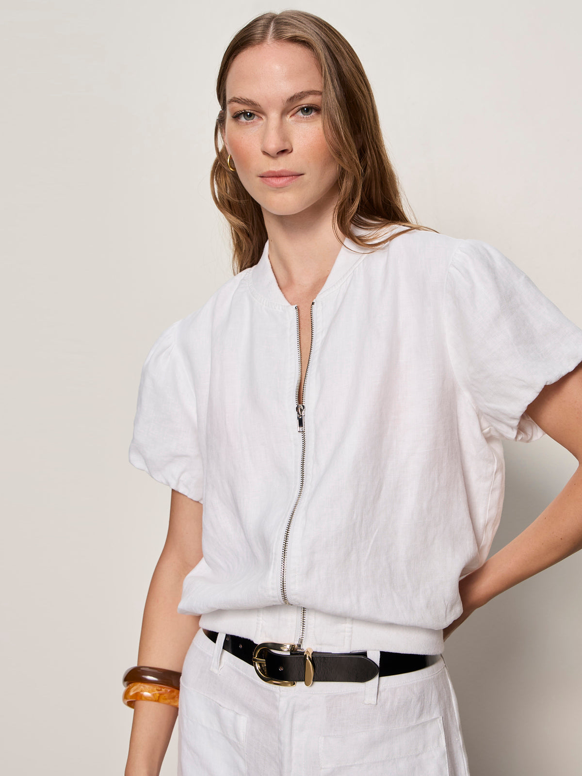 EVERLY LINEN BOMBER