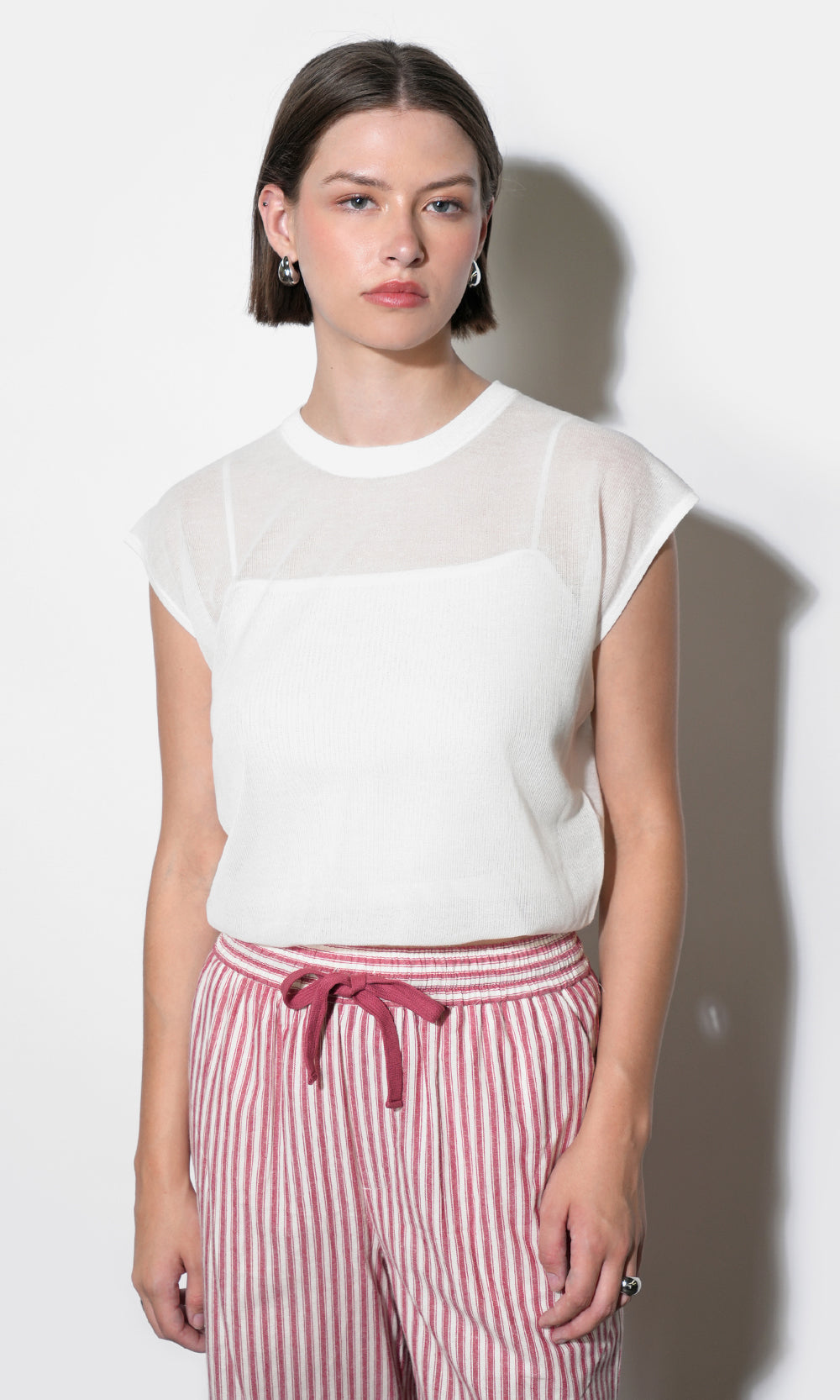 Natalia Sheer Bubble Sweater Top