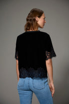 ONE OF A KIND VELVET LACE TOP