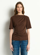 ANDREA ASYMMETRICAL PLEAT TOP