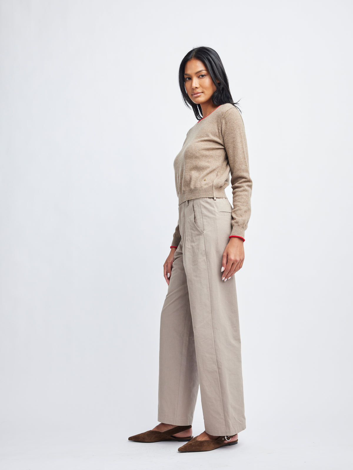 Willow Crew Shrunken Cashmere  Sweater