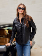 Anna Faux Leather Shirt
