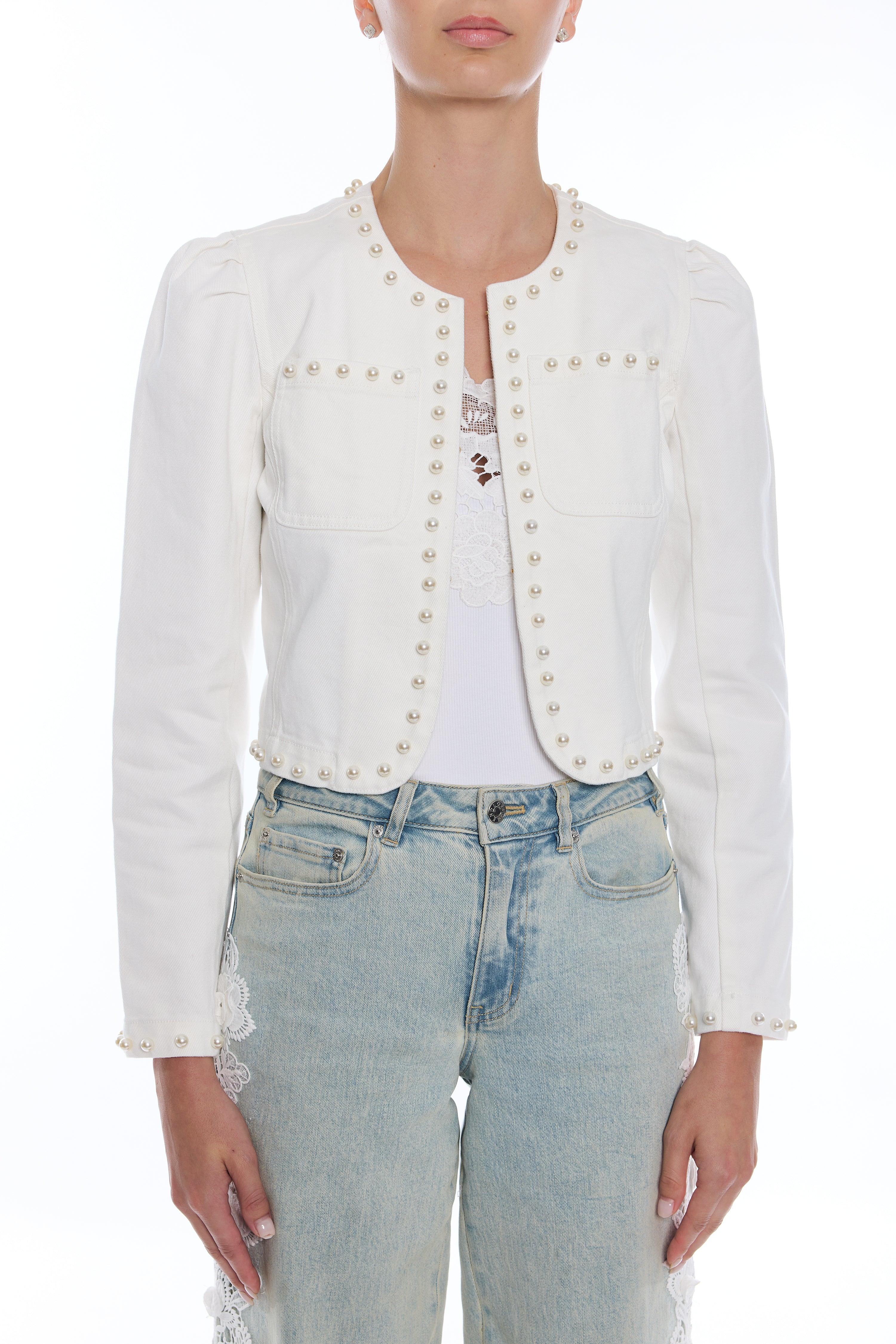 EMILIE PEARL DENIM JACKET