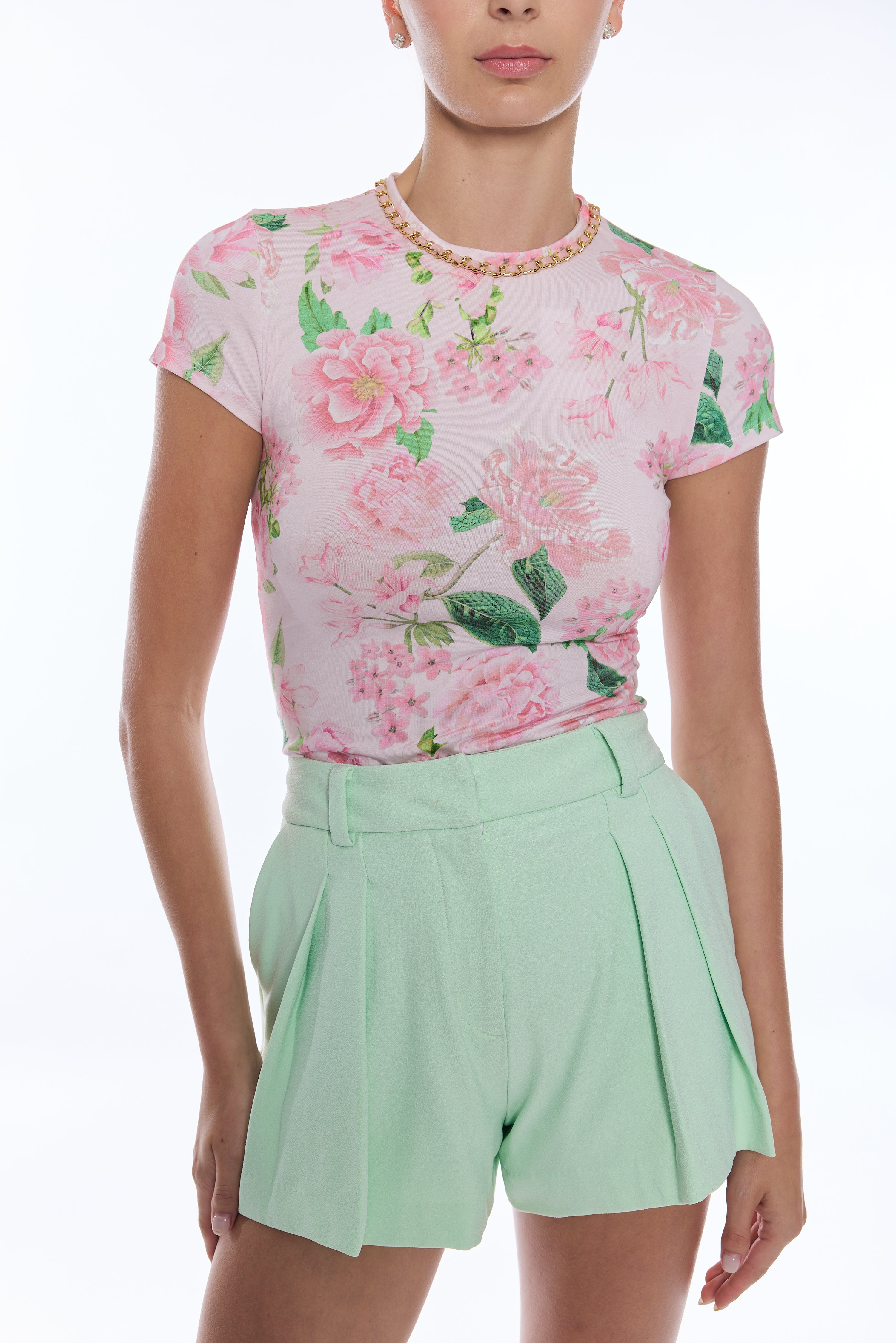 TATE FLORAL CHAIN TOP