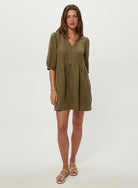 BRIELLE 3/4 SLEEVE MINI DRESS