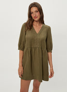 BRIELLE 3/4 SLEEVE MINI DRESS