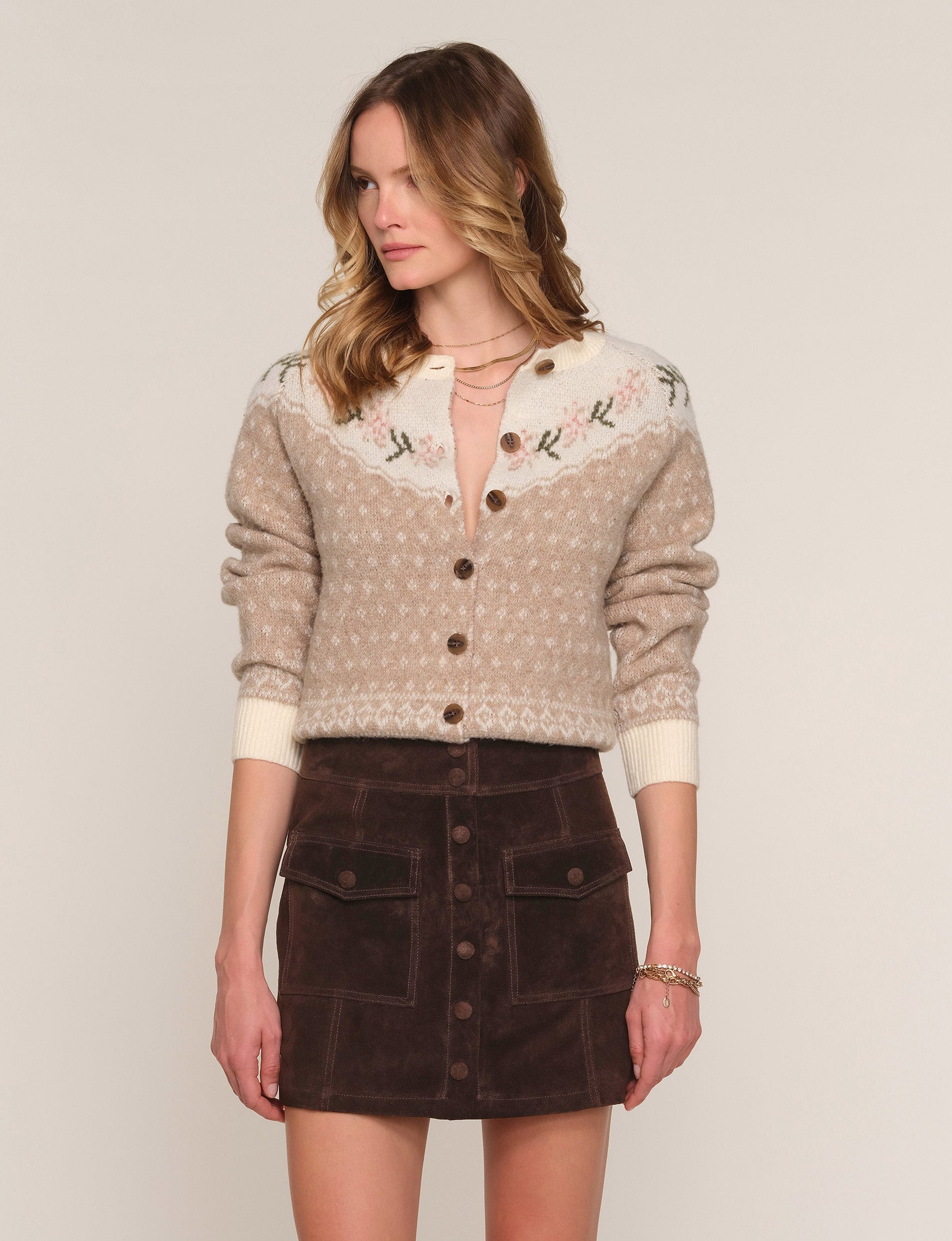 jina suede skirt