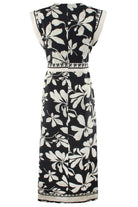 BEVERLY DRESS BLACK & TAN PRINT