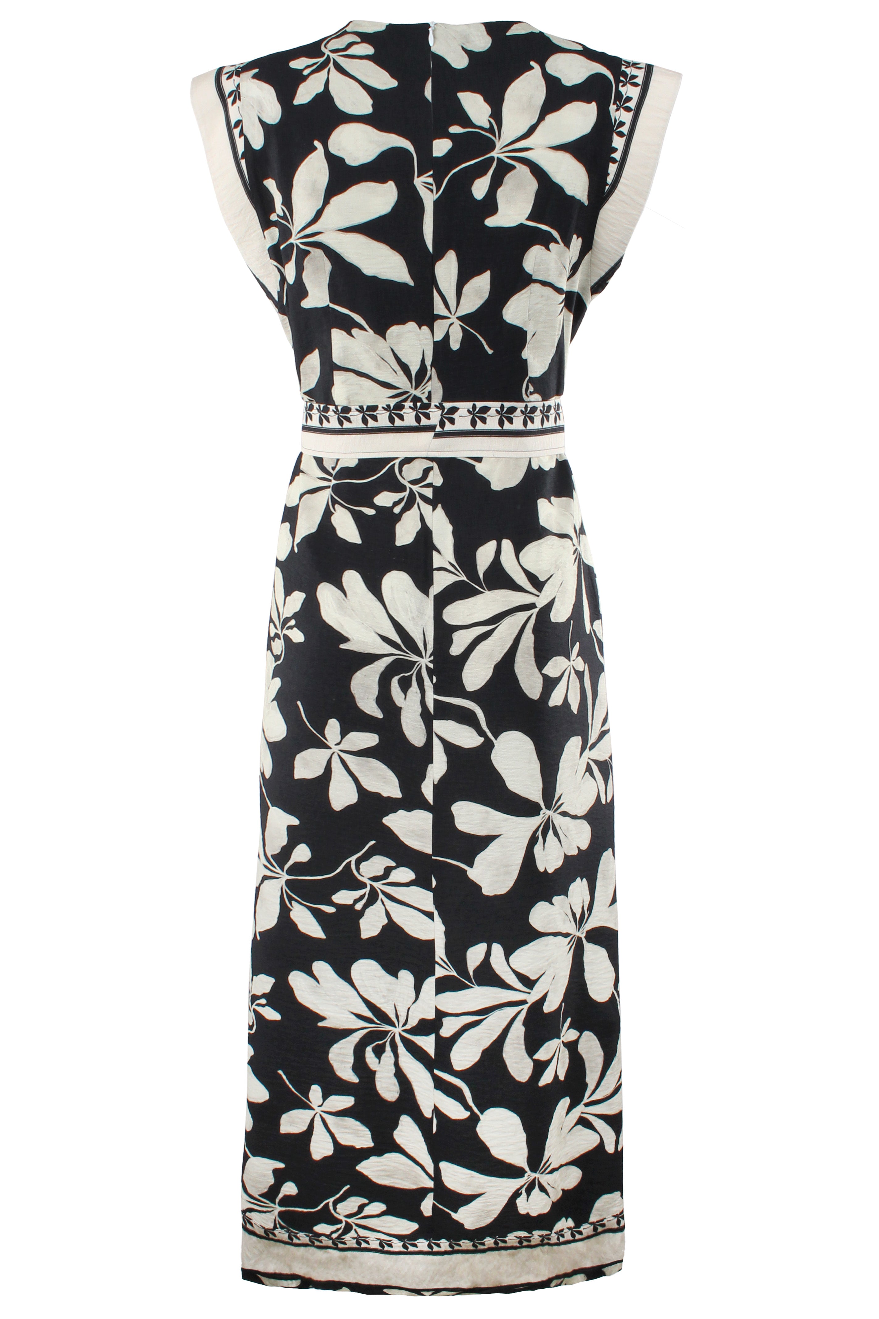 BEVERLY DRESS BLACK & TAN PRINT