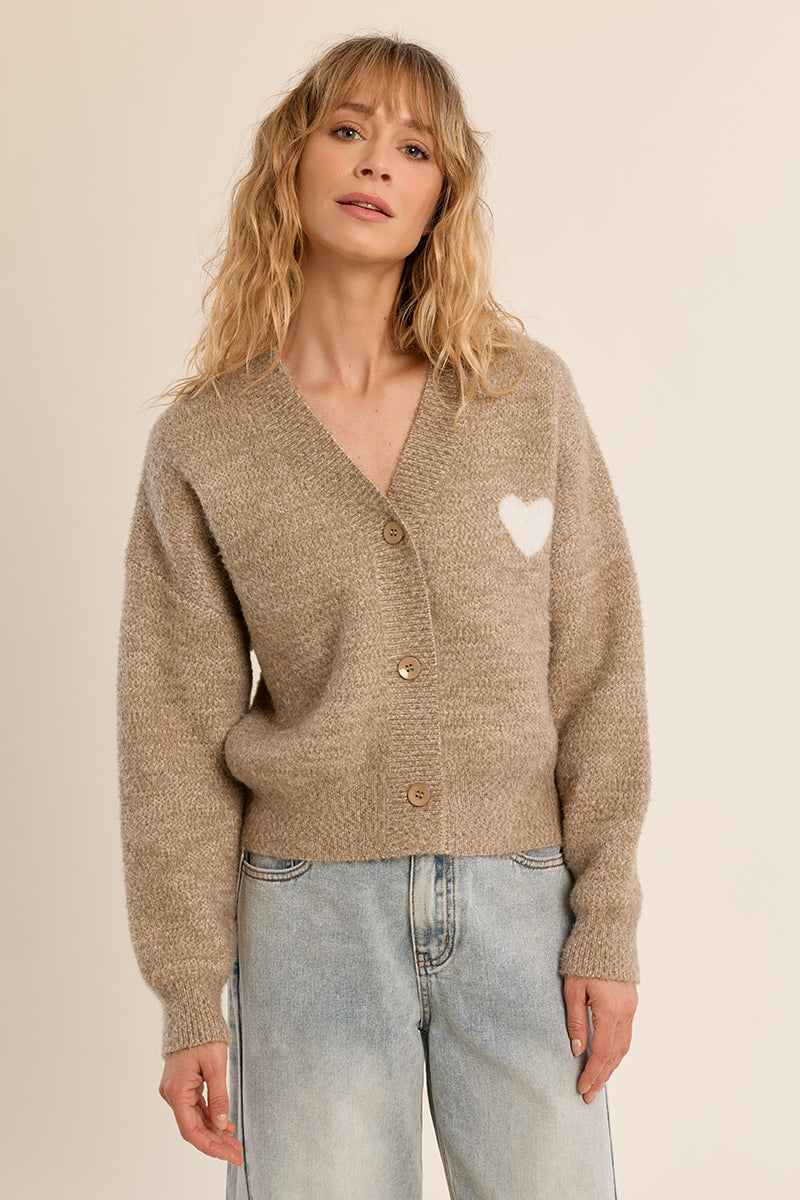 LADIES KNITTED CARDIGAN