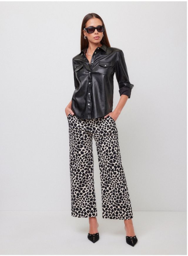Anna Faux Leather Shirt