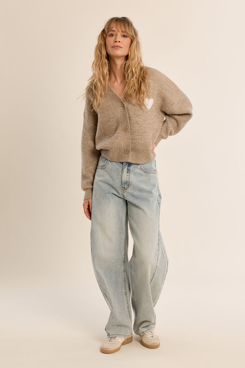 LADIES KNITTED CARDIGAN