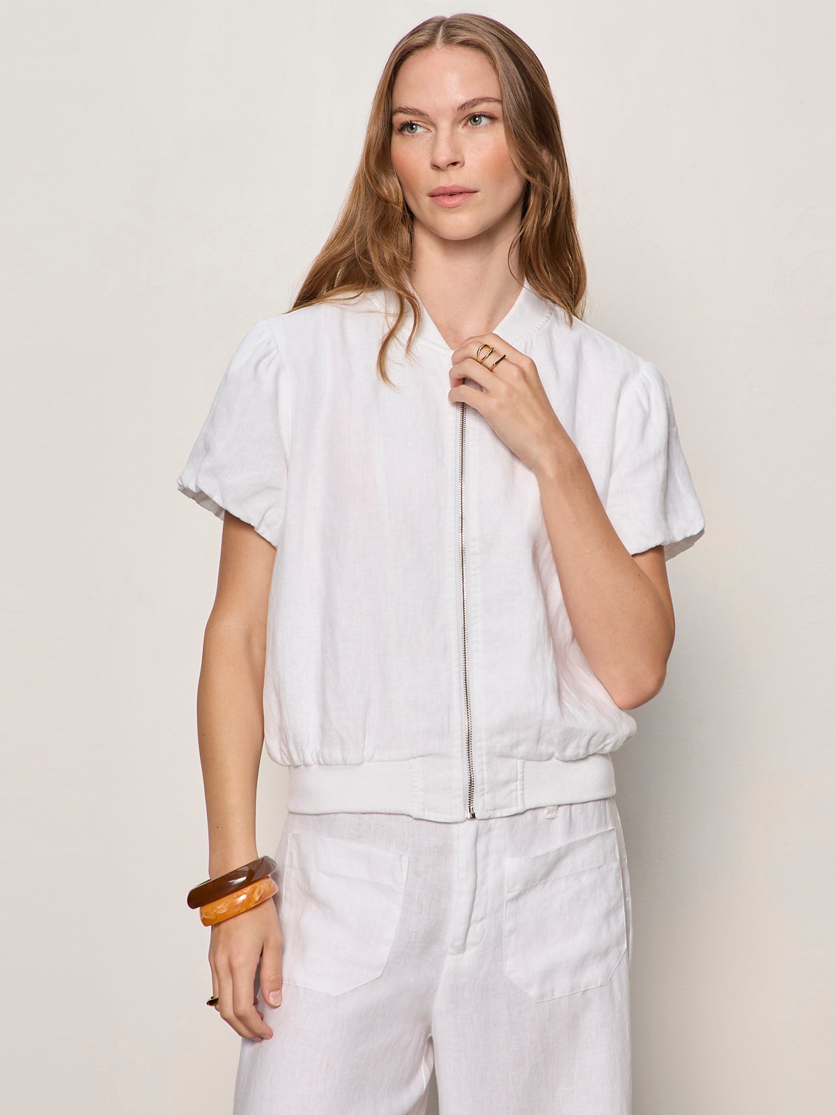 EVERLY LINEN BOMBER