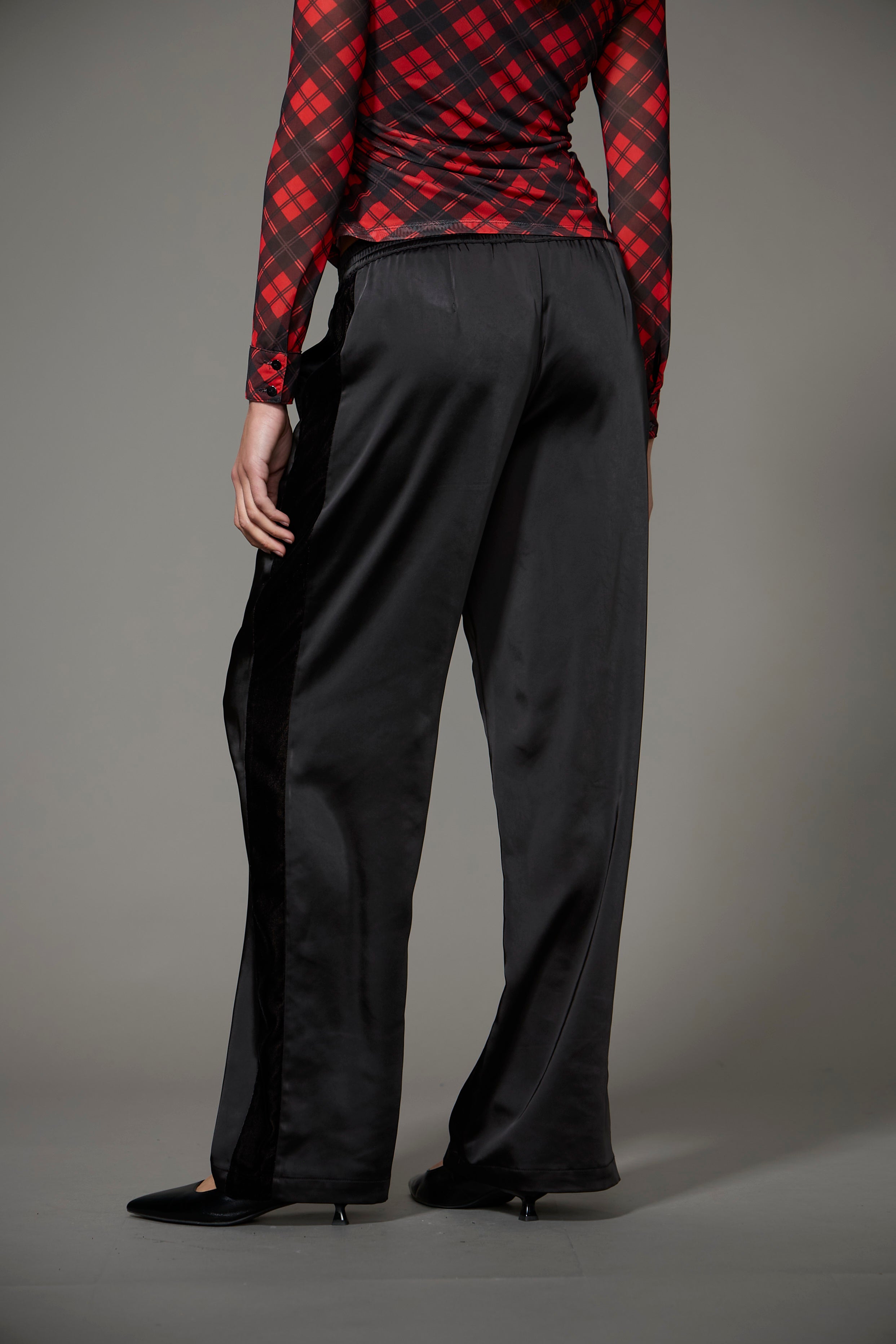 POLISHED SATIN TRACK PANT
