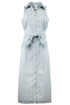 LONG ELLIS DRESS PASTEL STRIPE