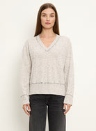 LONNIE V-NECK RELAXED CASHMERE PULLOVER