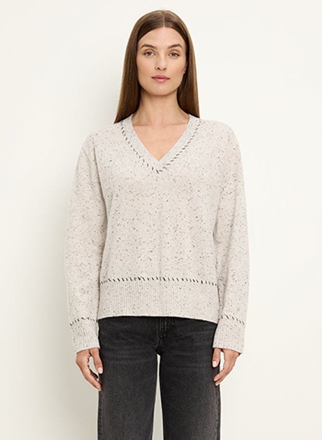LONNIE V-NECK RELAXED CASHMERE PULLOVER
